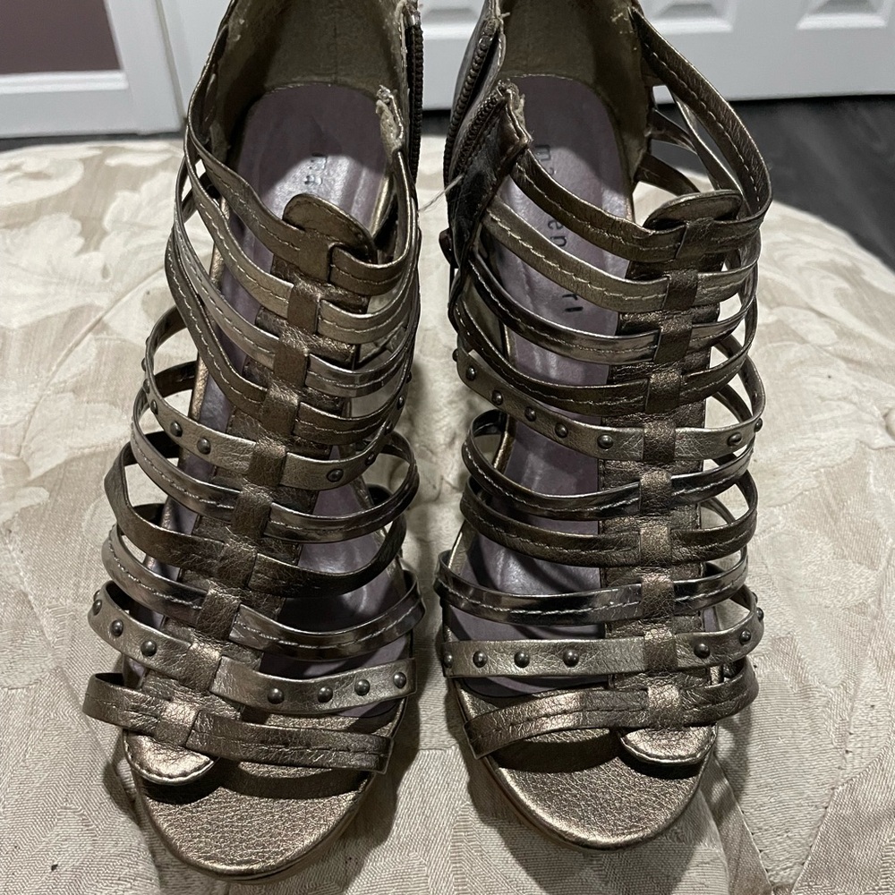 Women's Strappy Bronze Sandals